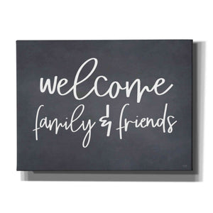 'Welcome Family & Friends' by Lux + Me, Canvas Wall Art