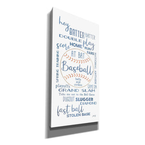 'Baseball Phrases' by Marla Rae, Canvas Wall Art