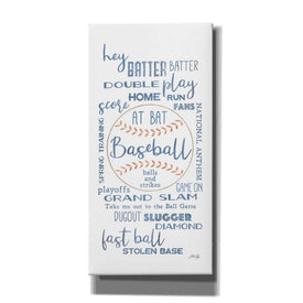 'Baseball Phrases' by Marla Rae, Canvas Wall Art