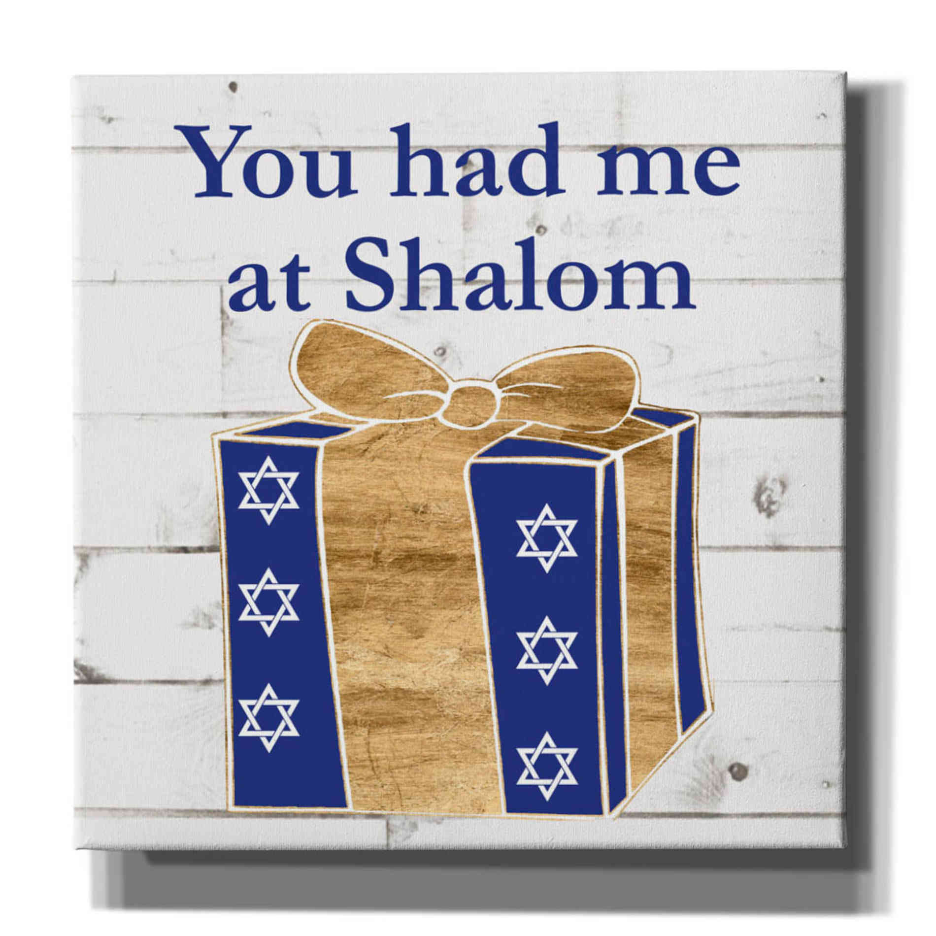 'Punny Hanukkah Collection F' by Alicia Ludwig, Canvas Wall Art