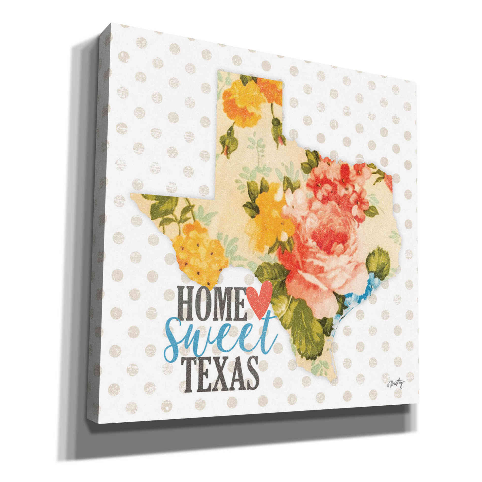 'Home Sweet Texas Floral' by Misty Michelle, Canvas Wall Art