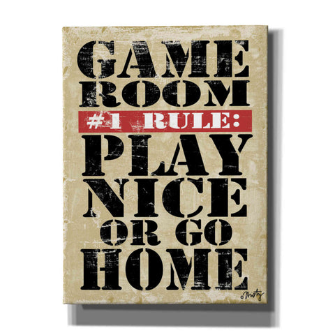 Image of 'Game Room #1 Rule' by Misty Michelle, Canvas Wall Art
