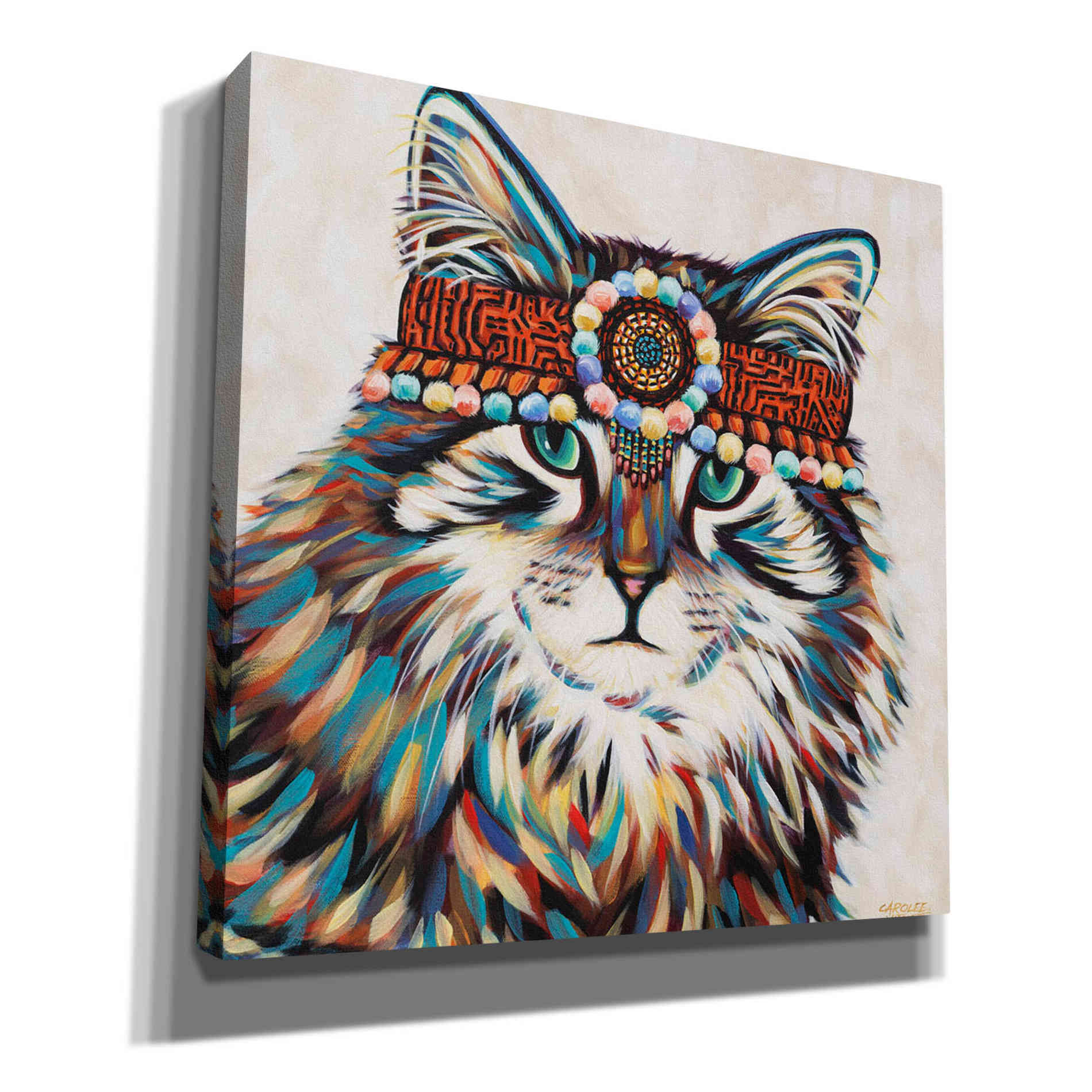 'Hippie Cat II' by Carolee Vitaletti, Canvas Wall Art