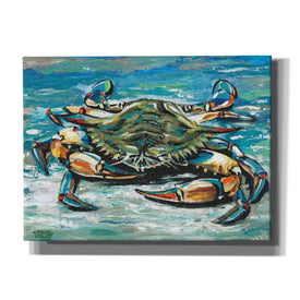 'Blue Palette Crab I' by Carolee Vitaletti, Canvas Wall Art
