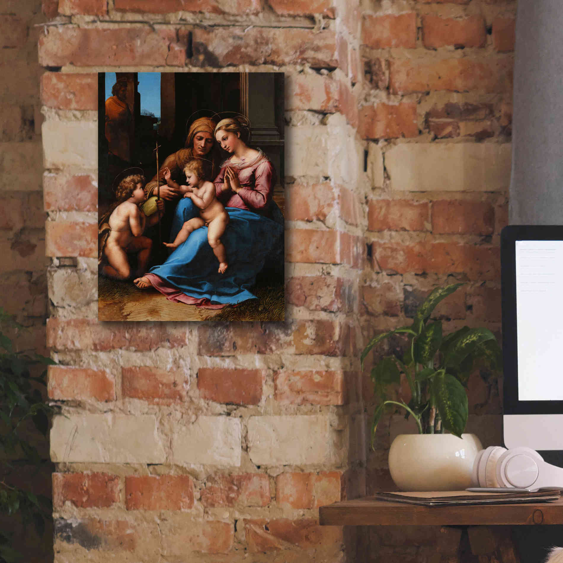 'Madonna of Divine Love' by Raphael, Canvas Wall Art,12 x 16