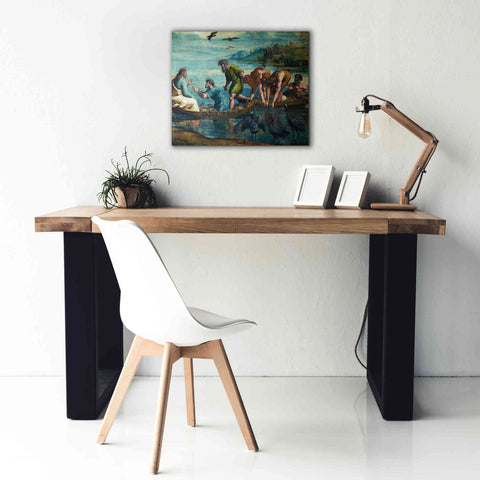 Image of 'The Miraculous Draught of Fishes' by Raphael, Canvas Wall Art,24 x 20