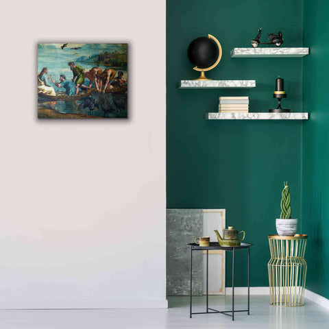 Image of 'The Miraculous Draught of Fishes' by Raphael, Canvas Wall Art,24 x 20