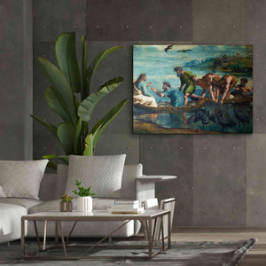 'The Miraculous Draught of Fishes' by Raphael, Canvas Wall Art,54 x 40