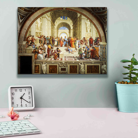 Image of 'The School of Athens' by Raphael, Canvas Wall Art,16 x 12