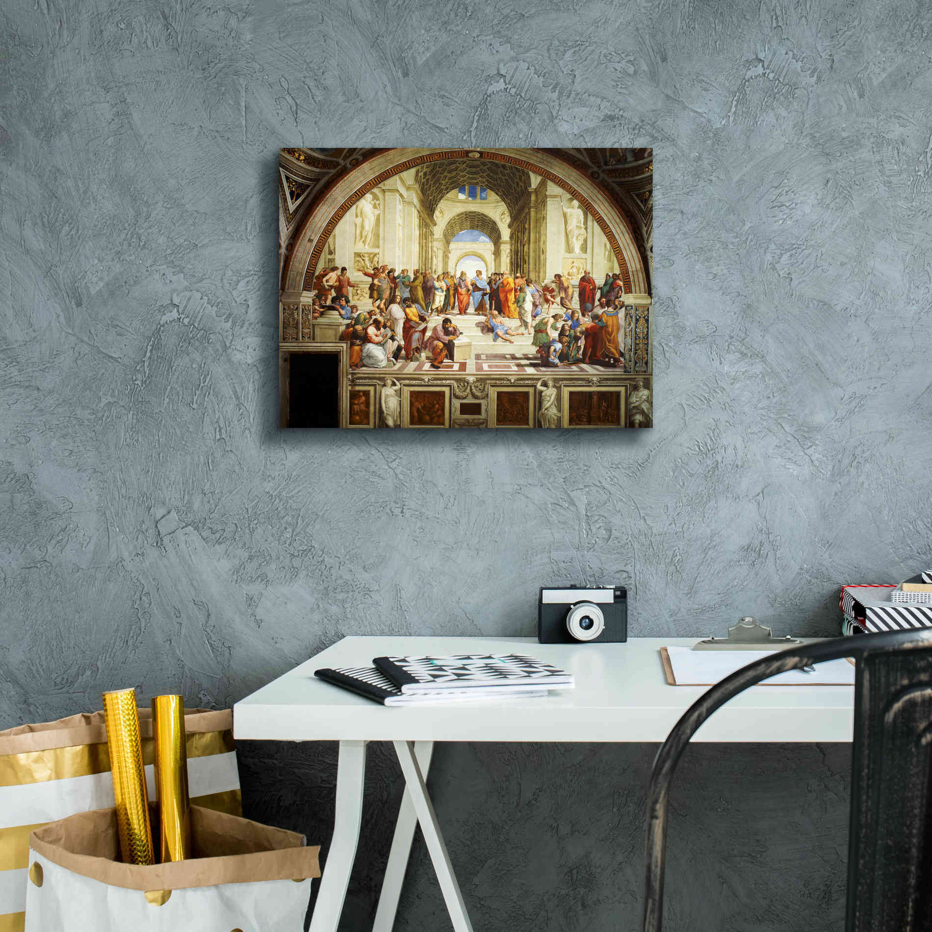 'The School of Athens' by Raphael, Canvas Wall Art,16 x 12