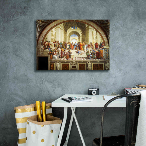 Image of 'The School of Athens' by Raphael, Canvas Wall Art,26 x 18