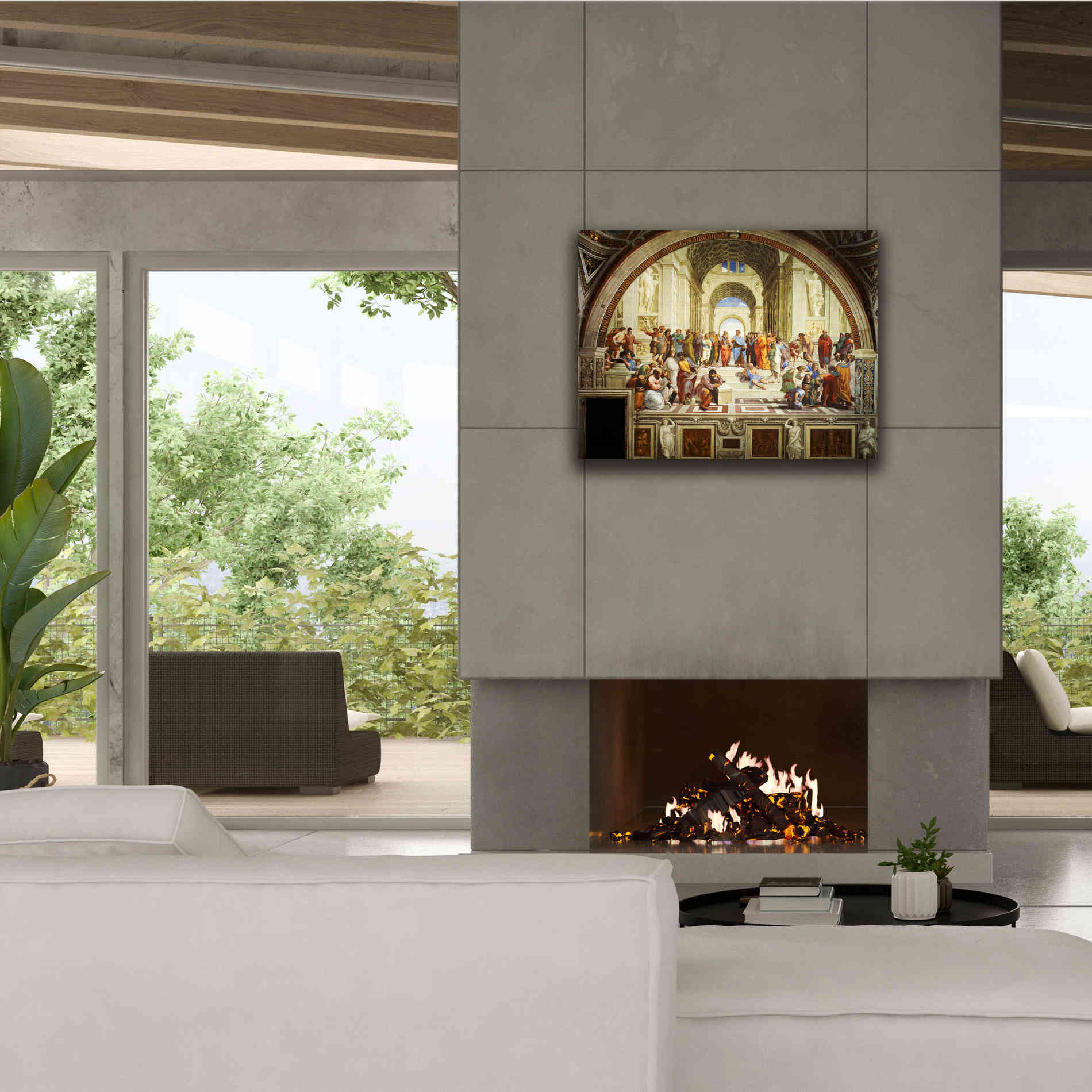 'The School of Athens' by Raphael, Canvas Wall Art,34 x 26