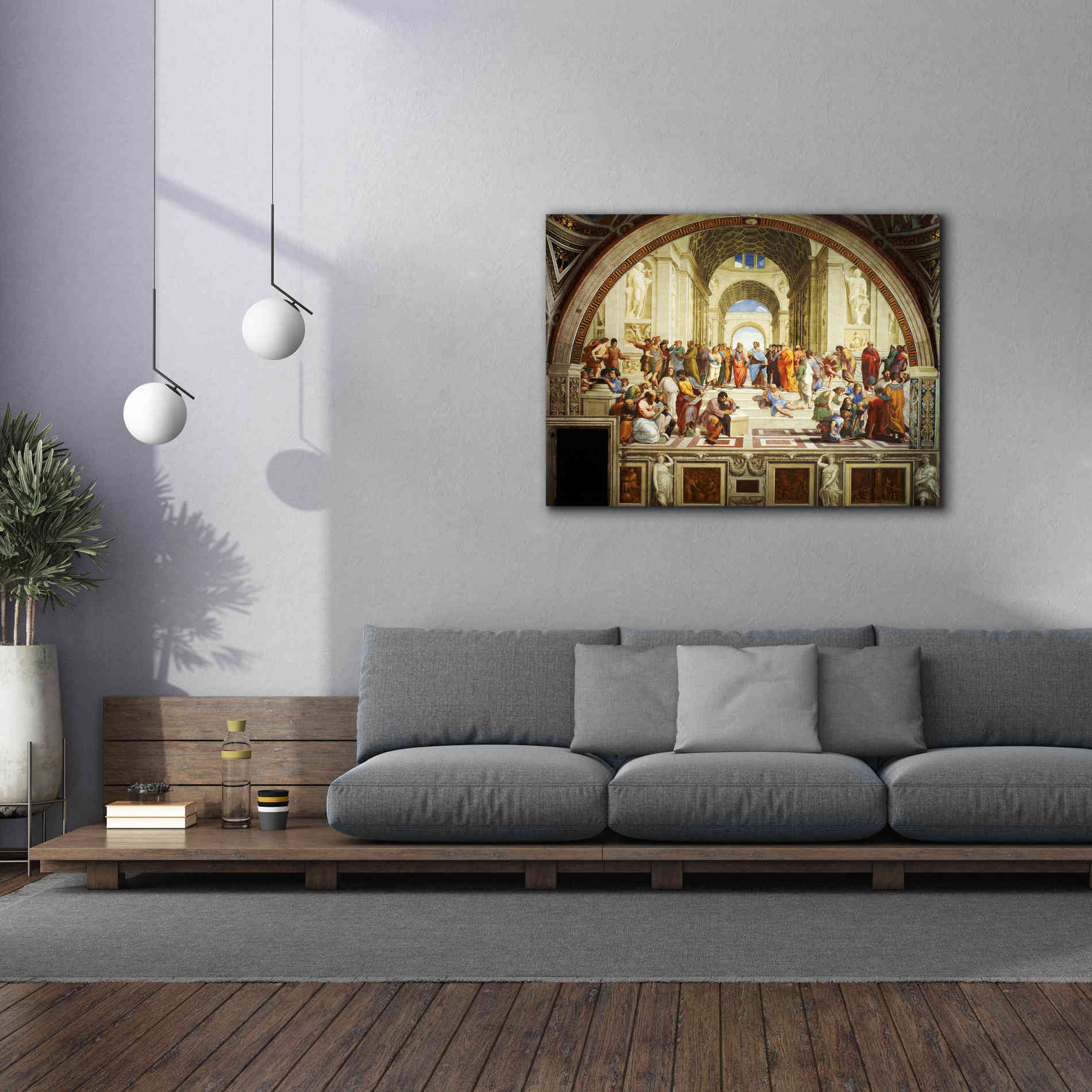 'The School of Athens' by Raphael, Canvas Wall Art,54 x 40