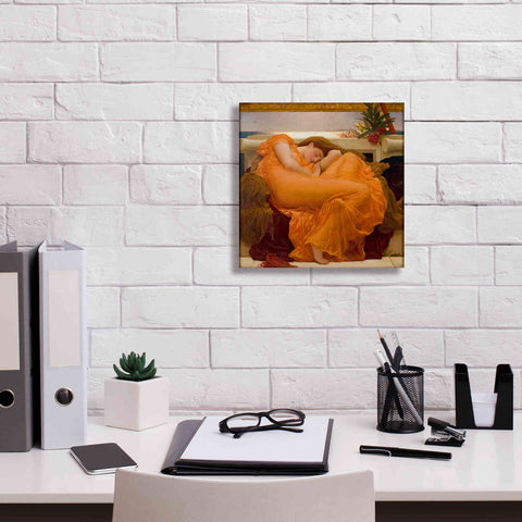 Image of 'Flaming June' by Sir Frederick Leighton, Canvas Wall Art,12 x 12