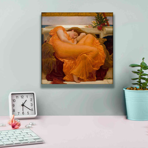 Image of 'Flaming June' by Sir Frederick Leighton, Canvas Wall Art,12 x 12