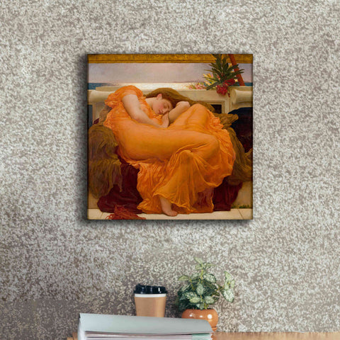 Image of 'Flaming June' by Sir Frederick Leighton, Canvas Wall Art,18 x 18