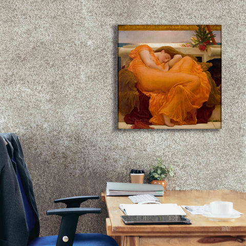 Image of 'Flaming June' by Sir Frederick Leighton, Canvas Wall Art,26 x 26