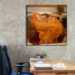 'Flaming June' by Sir Frederick Leighton, Canvas Wall Art,37 x 37