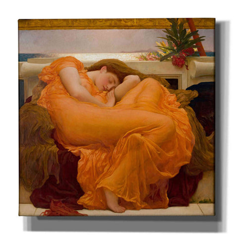 Image of 'Flaming June' by Sir Frederick Leighton, Canvas Wall Art