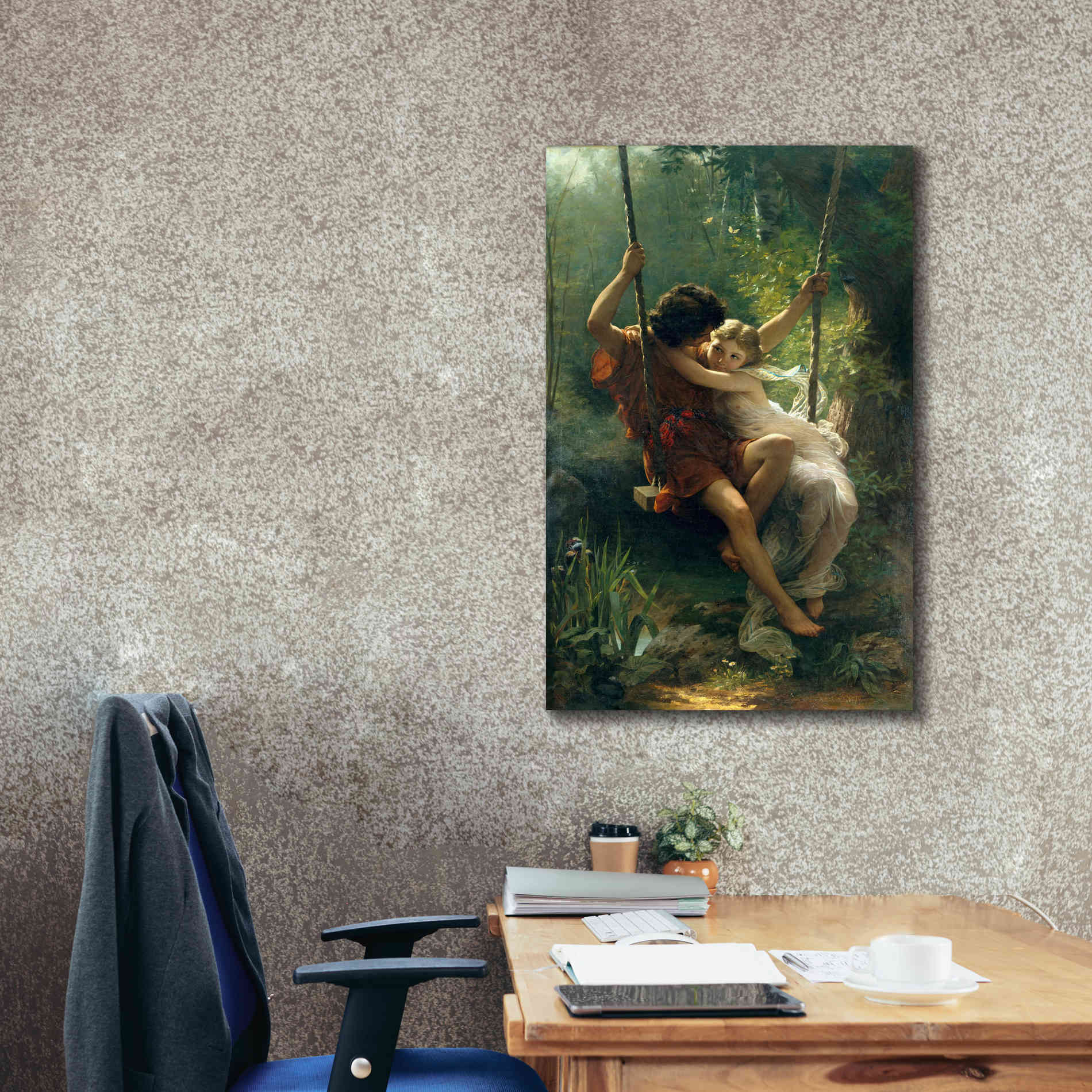 'Springtime' by Pierre Auguste Cot, Canvas Wall Art,26 x 40
