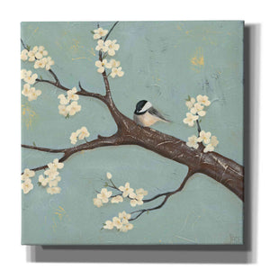 'Chickadee and Dogwood II' by Jade Reynolds, Canvas Wall Art
