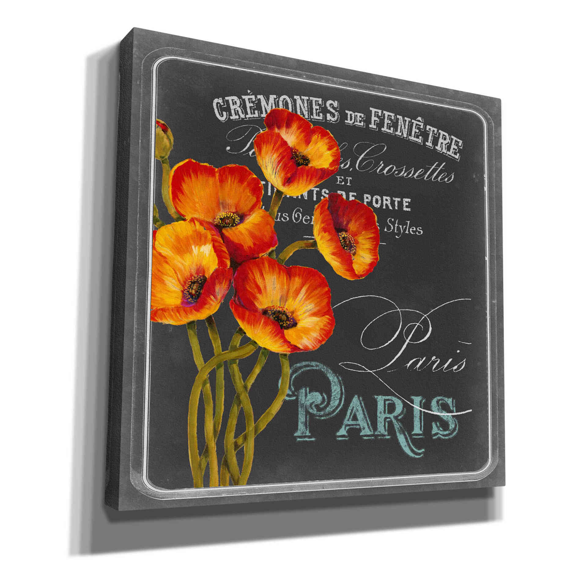 'Chalkboard Paris Collection E' by Studio W, Canvas Wall Art
