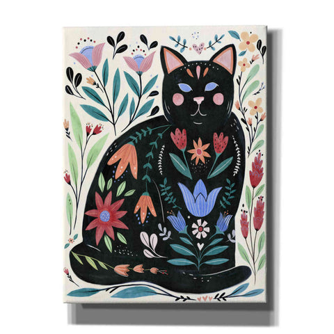 Image of 'Folksy Feline II' by Annie Warren, Canvas Wall Art
