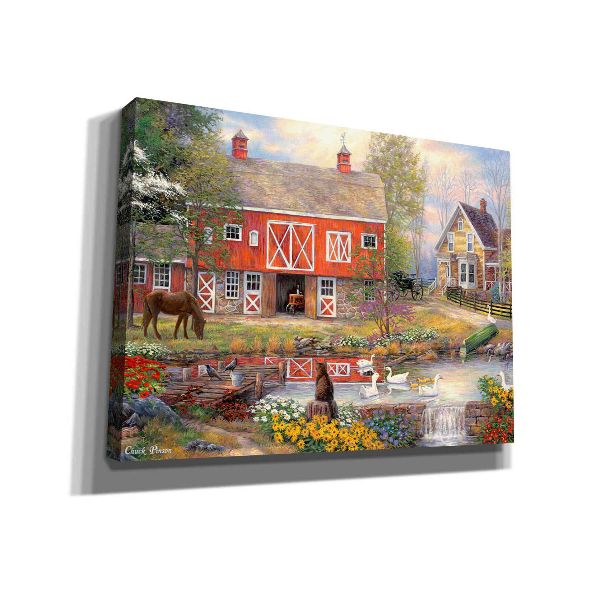 'Reflections On Country Living' by Chuck Pinson, Canvas Wall Art