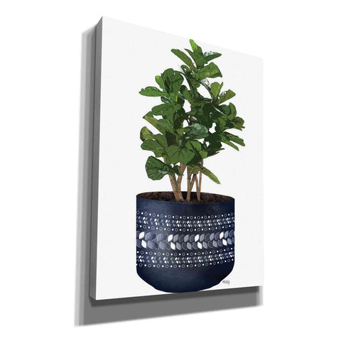Image of 'Blue Potted Fig Tree' by Heidi Kuntz, Canvas Wall Art