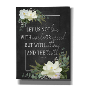 'Let Us Not Love' by Heidi Kuntz, Canvas Wall Art