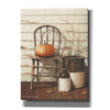 'Pumpkin & Chair' by John Rossini, Canvas Wall Art