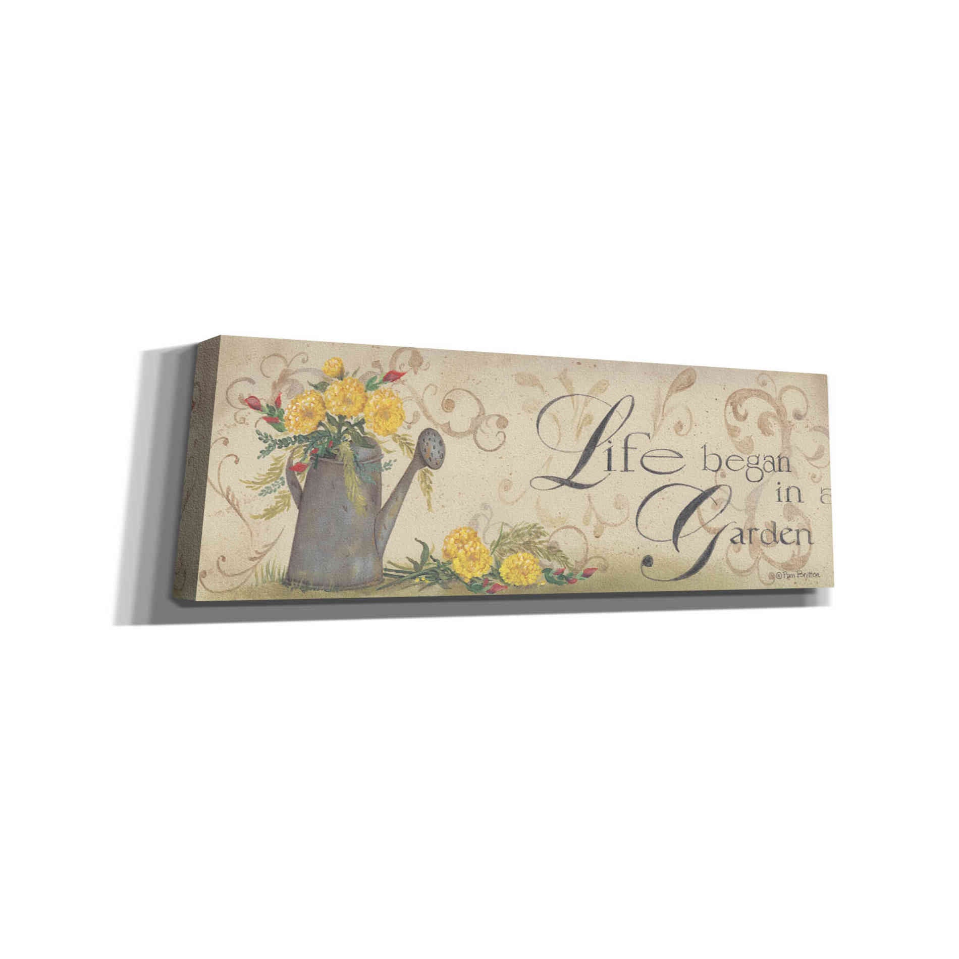 'Life Began in a Garden' by Pam Britton, Canvas Wall Art