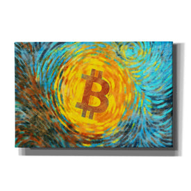 'Van Gogh Bitcoin' by Katalina, Canvas Wall Art