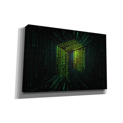 Image of 'Digital Rain Neo Crypto' by Katalina, Canvas Wall Art