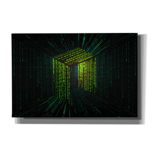 'Digital Rain Neo Crypto' by Katalina, Canvas Wall Art