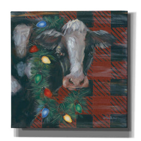 'Festive Cow' by Pam Britton, Canvas Wall Art