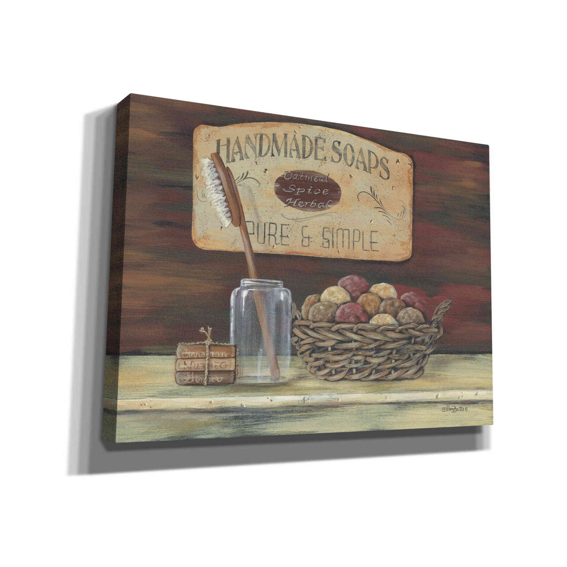 'Handmade Soaps' by Pam Britton, Canvas Wall Art