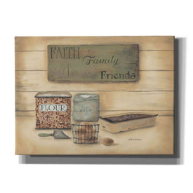 'Faith Family Friends' by Pam Britton, Canvas Wall Art