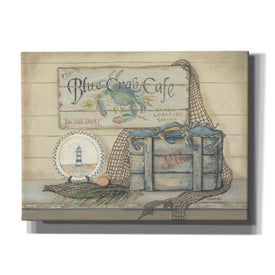 'Blue Crab Cafe' by Pam Britton, Canvas Wall Art