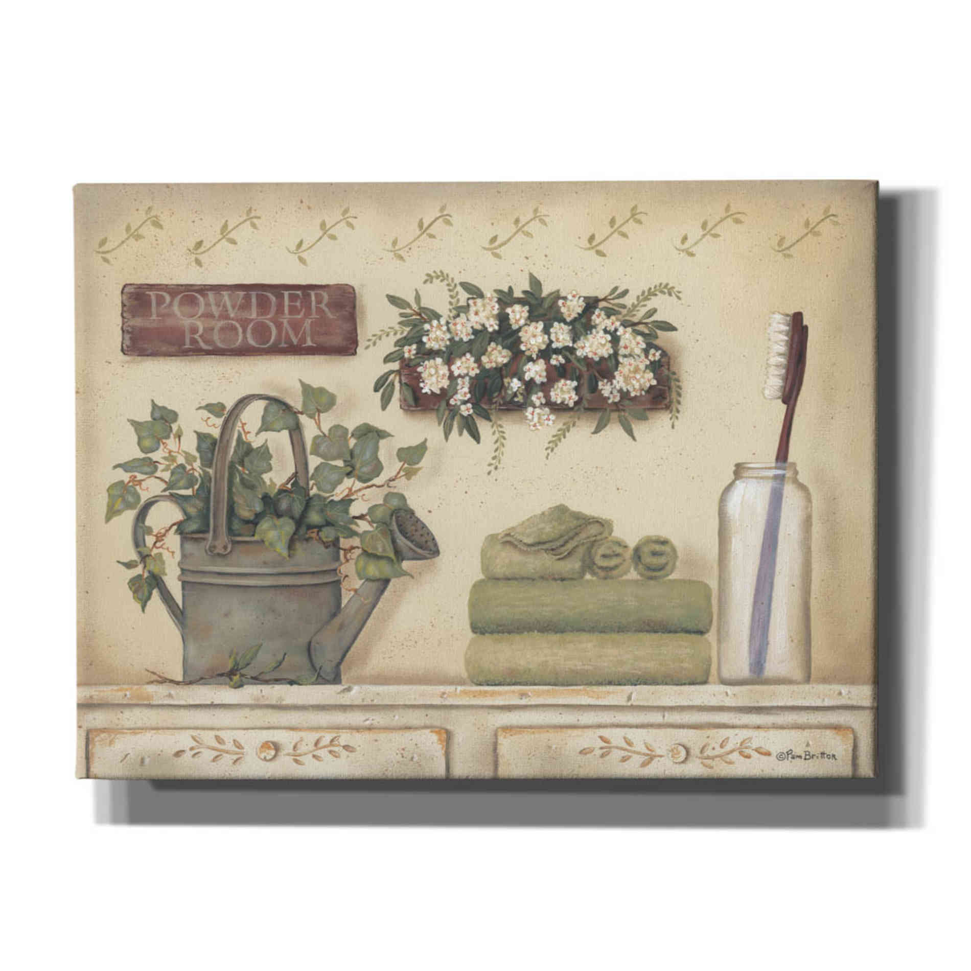 'Powder Room' by Pam Britton, Canvas Wall Art