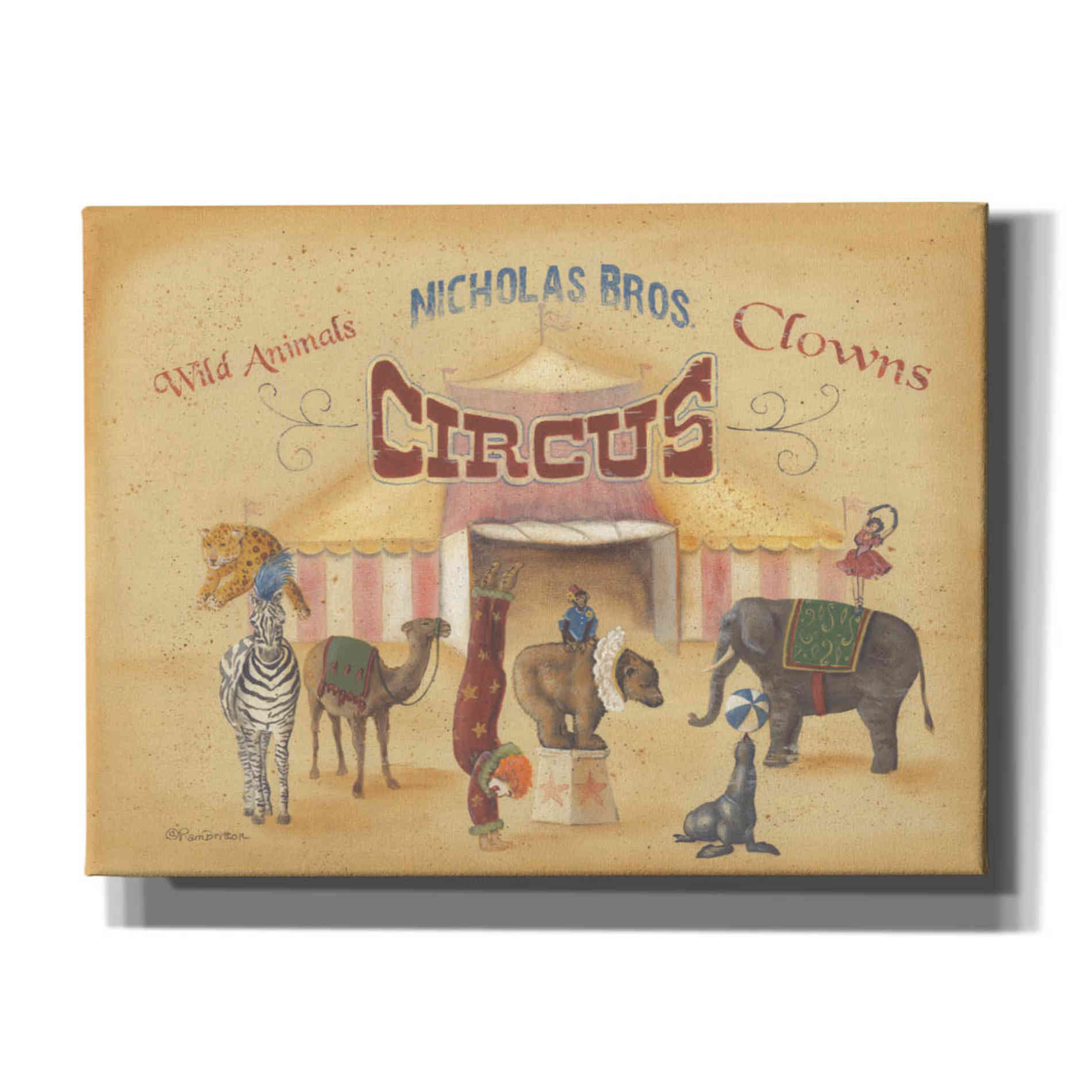 'Nicholas Bros-Circus' by Pam Britton, Canvas Wall Art