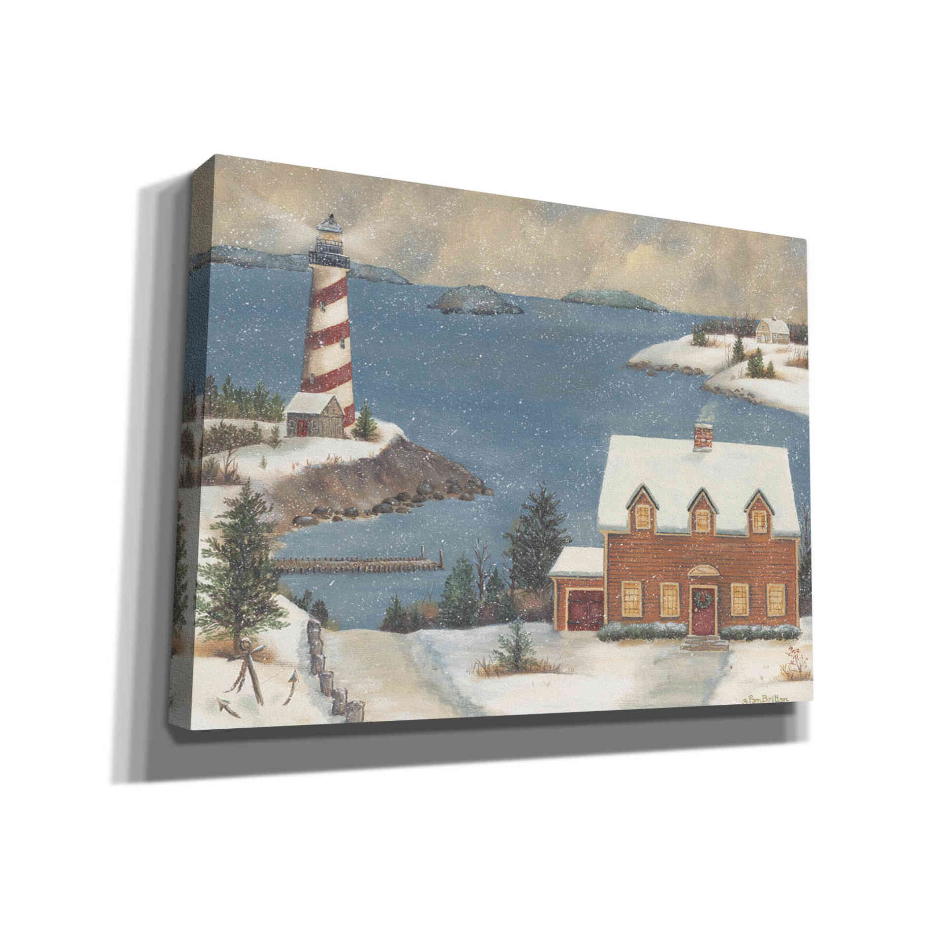 'Candy Cane Bay' by Pam Britton, Canvas Wall Art