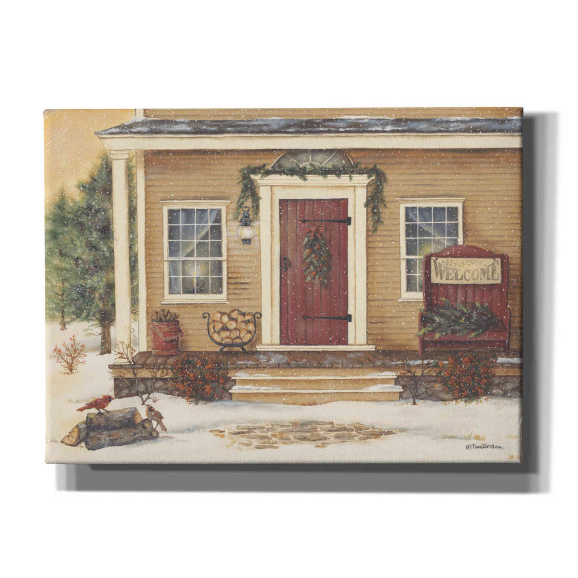 'New England Winter Day' by Pam Britton, Canvas Wall Art
