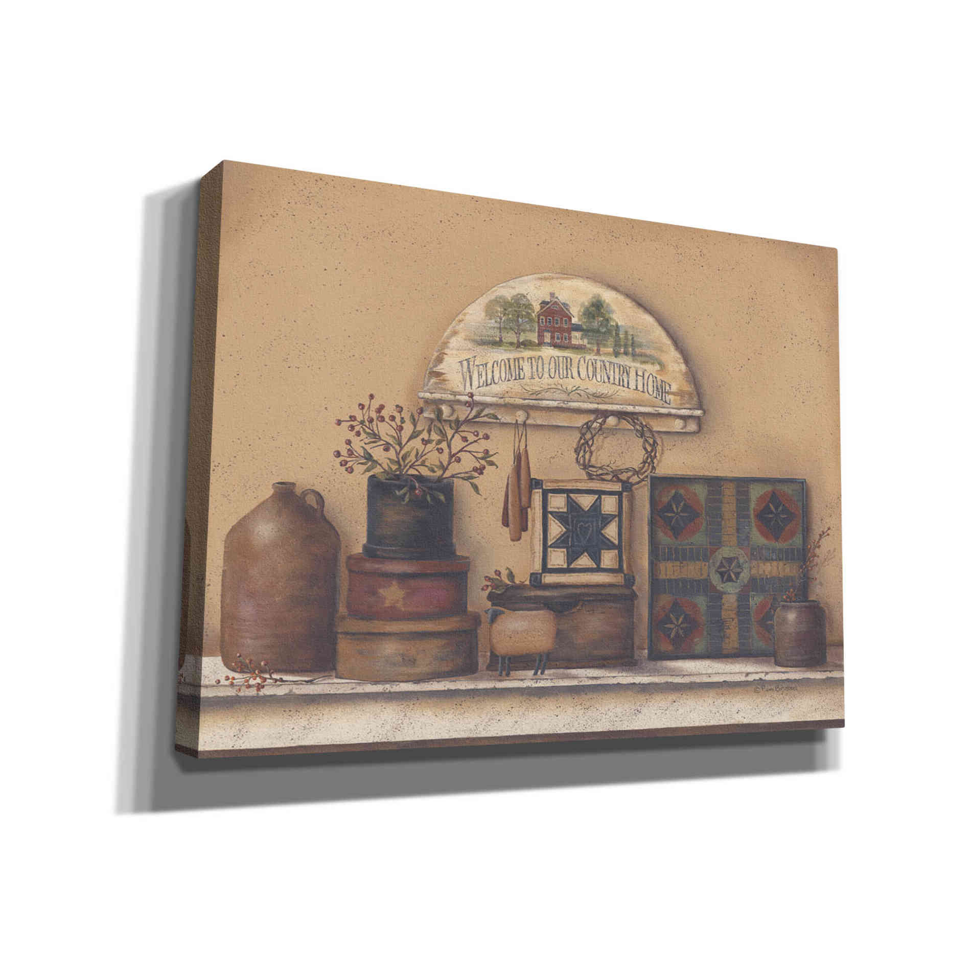 'Country Prims I' by Pam Britton, Canvas Wall Art