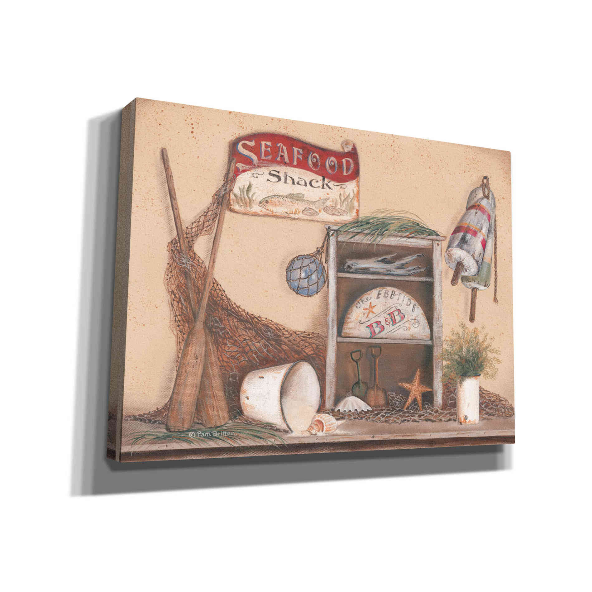 'Seafood Shack' by Pam Britton, Canvas Wall Art
