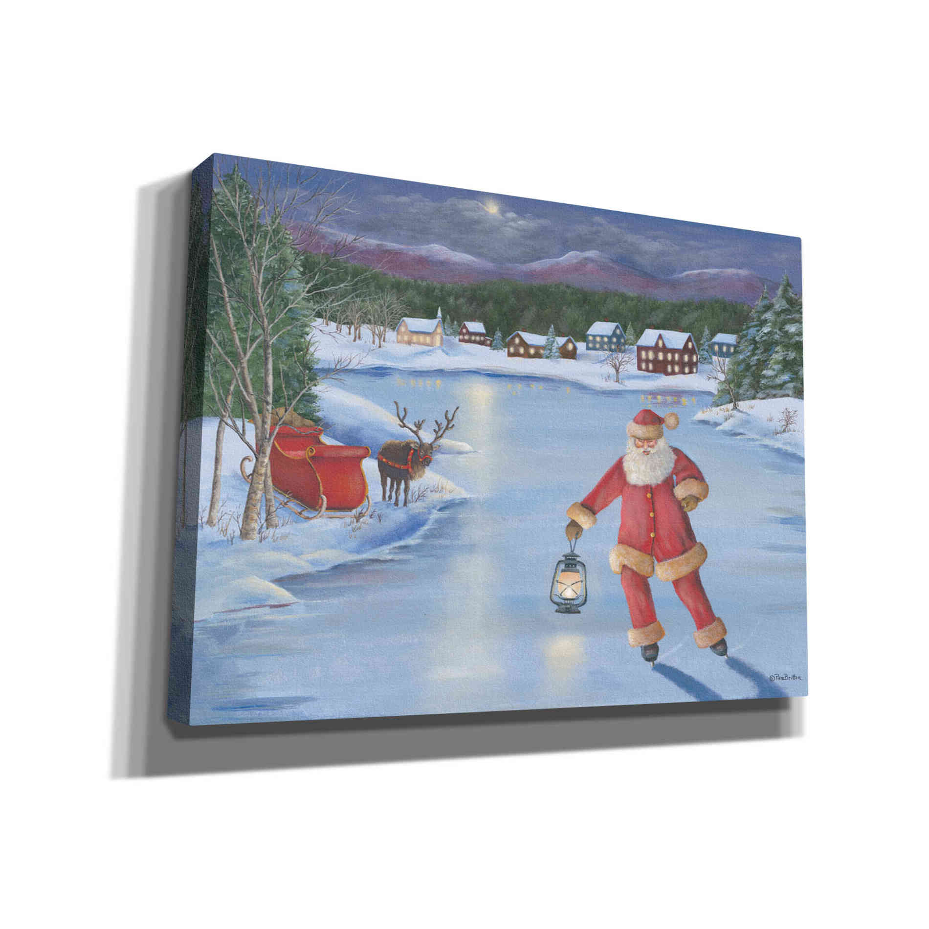 'Santa's Fun II' by Pam Britton, Canvas Wall Art