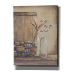 'Eat Well, Laugh Often, Love Much' by Pam Britton, Canvas Wall Art