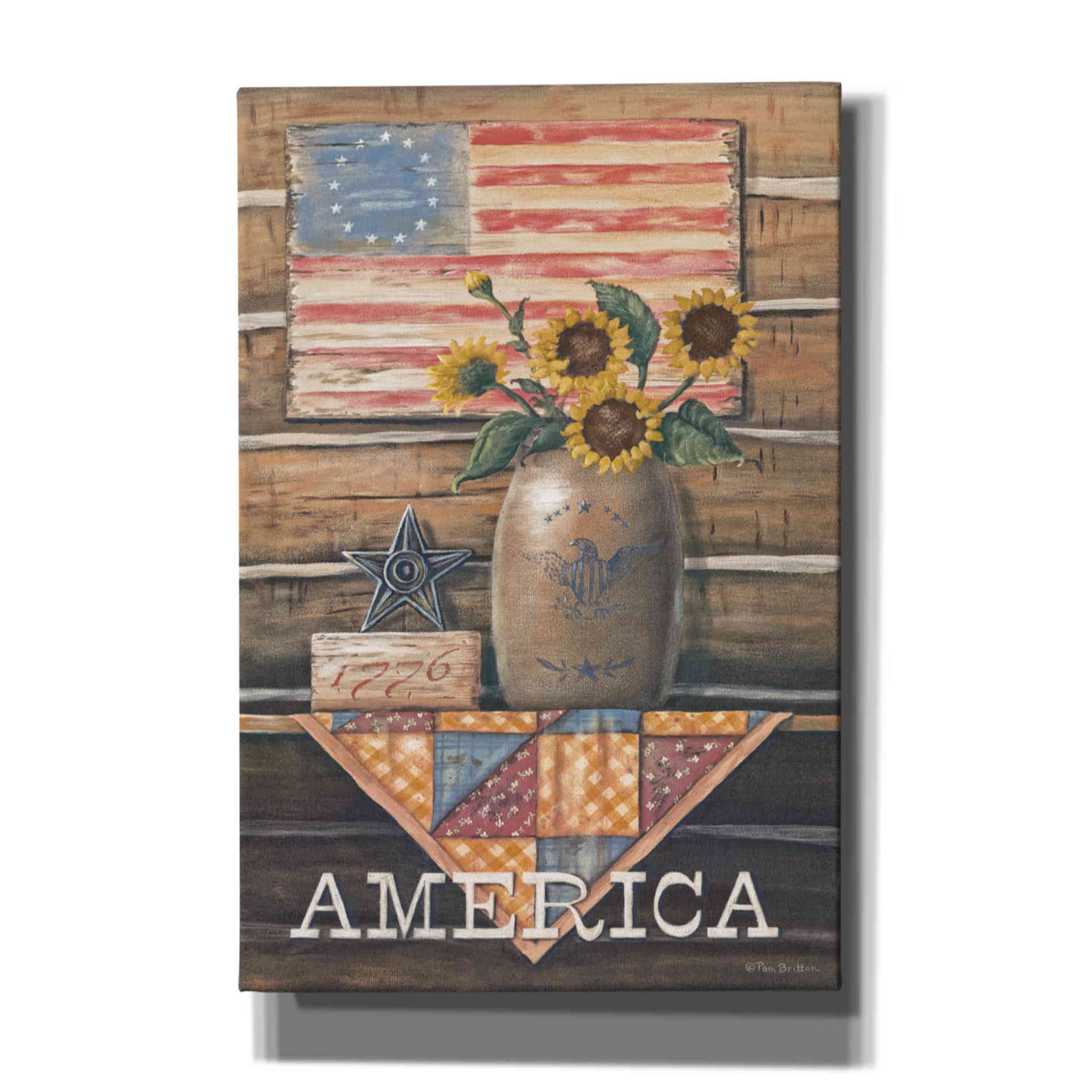 'Rustic America' by Pam Britton, Canvas Wall Art