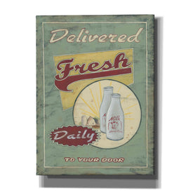 'Milk Delivered' by Pam Britton, Canvas Wall Art