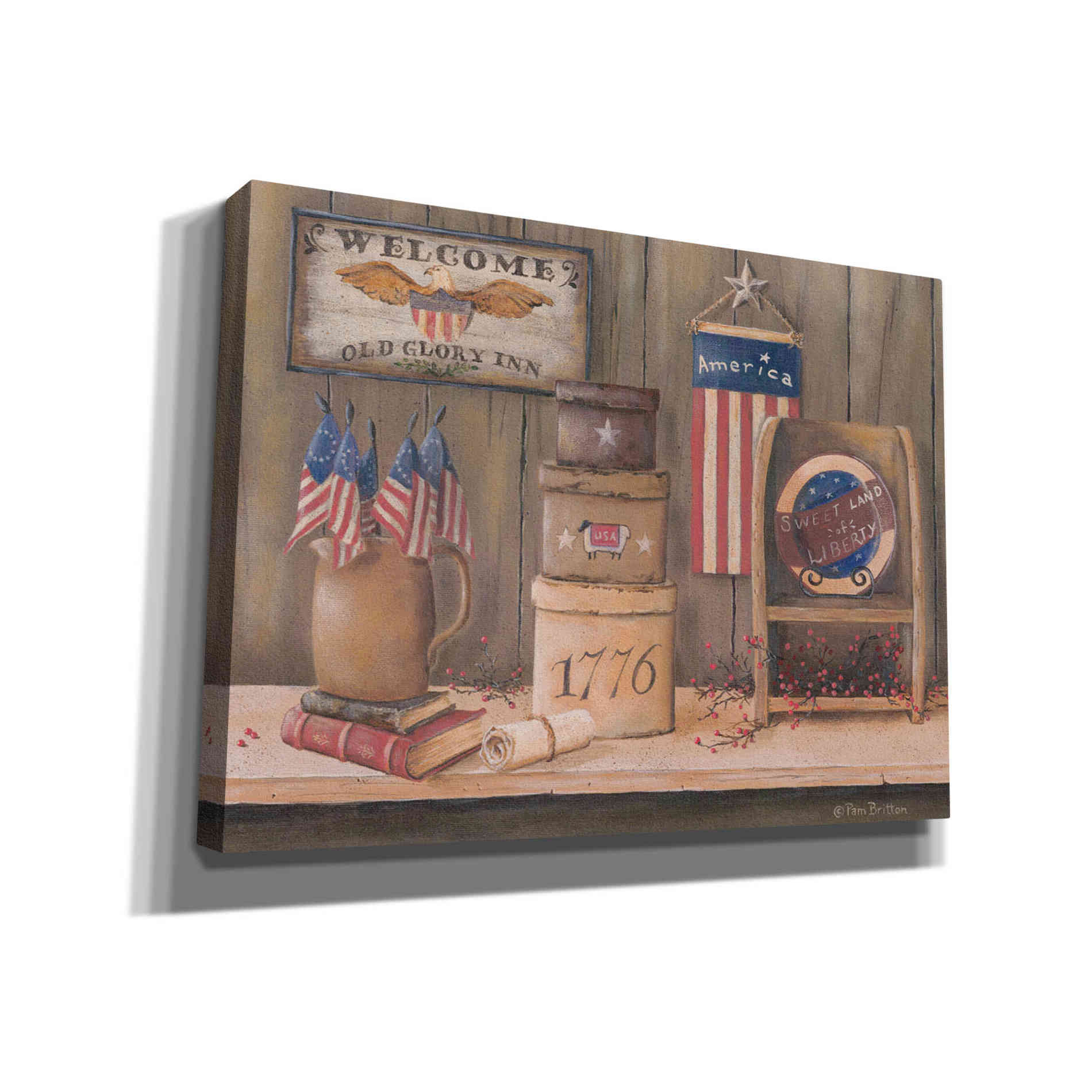 'Sweet Land of Liberty' by Pam Britton, Canvas Wall Art
